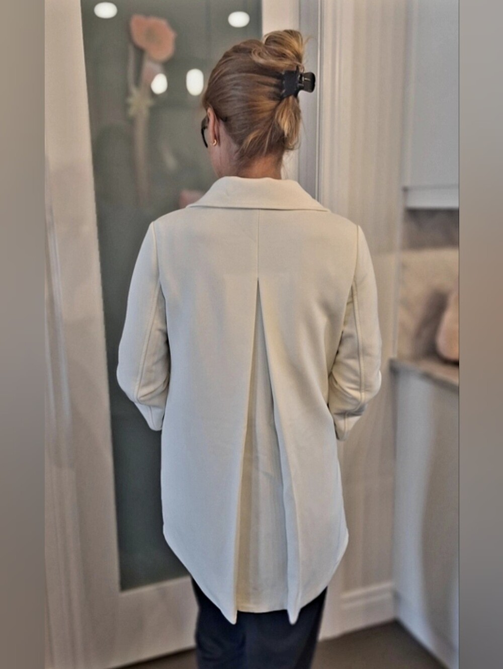 Ivory Single-Breasted Coat - Picture 12 of 13